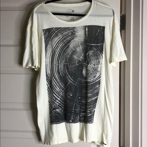 Graphic Tee with Wood Design
